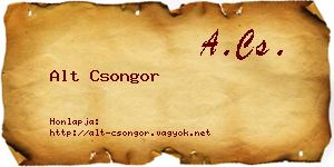 Alt Csongor névjegykártya